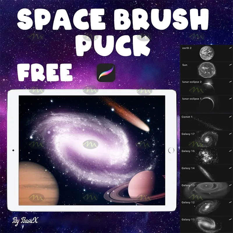 12个太空星球｜Procreate笔刷详情图 8