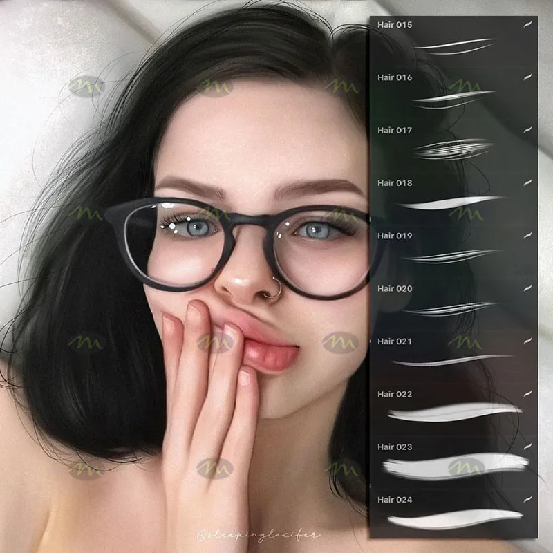 800个时尚美妆｜Procreate笔刷详情图 10