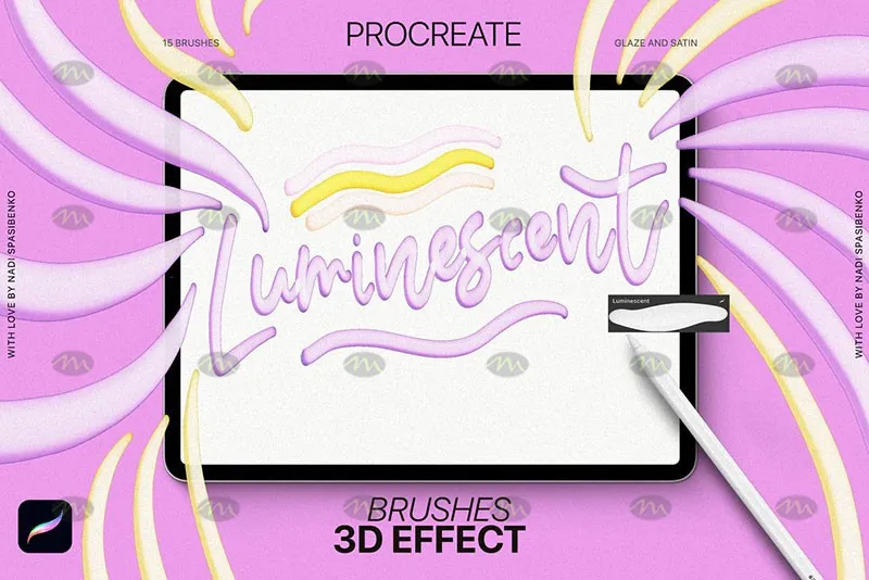 15个3D效果｜Procreate笔刷详情图 16
