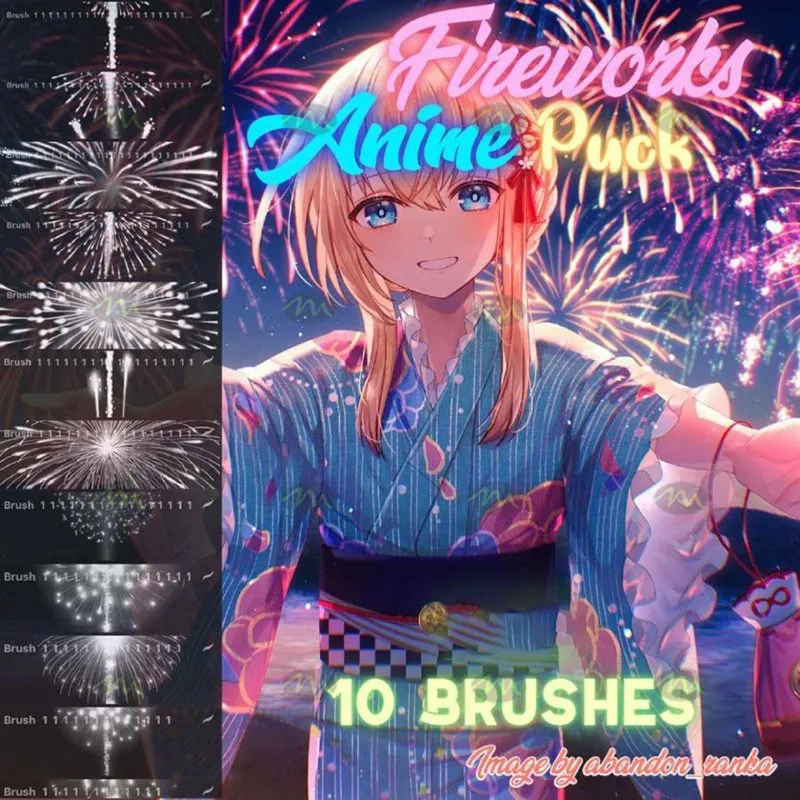 10个动漫烟花|Procreate笔刷详情图 8