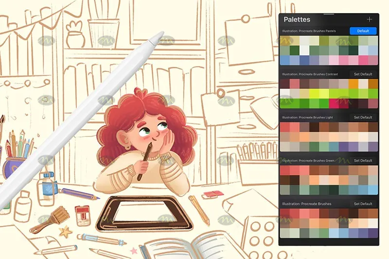 15个儿童插画｜Procreate笔刷详情图 7