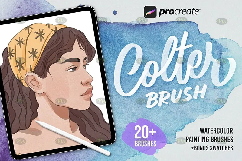 20个自然水彩｜Procreate笔刷详情图 13