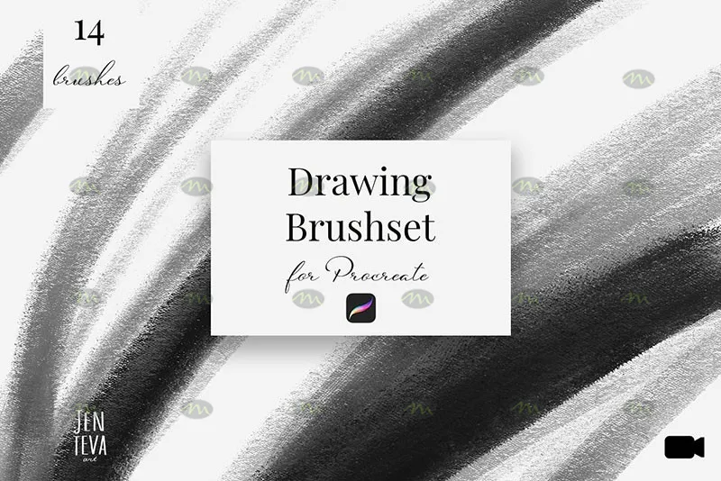 14个帆布画纹理|Procreate笔刷详情图 13