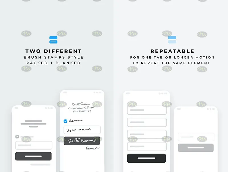 169个APP原型线框图｜Procreate笔刷详情图 8