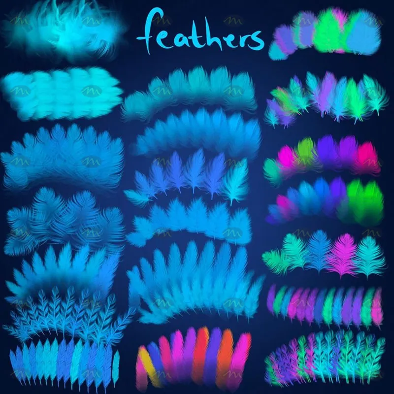 80个动物鳞角羽毛｜Procreate笔刷详情图 9