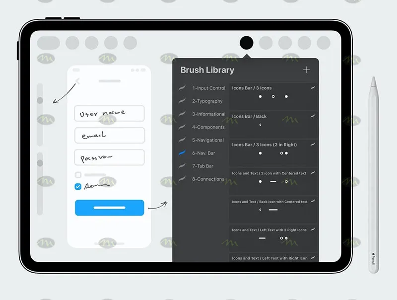 169个APP原型线框图｜Procreate笔刷详情图 12