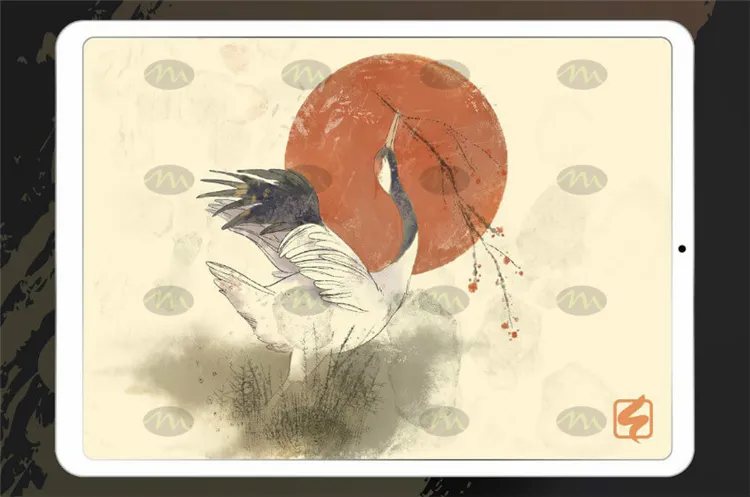 38款亚洲国风水墨画日式山水|Procreate笔刷详情图 7