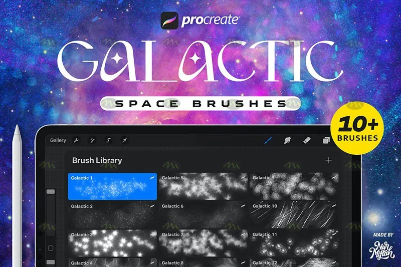 10个银河系星空｜Procreate笔刷详情图 13