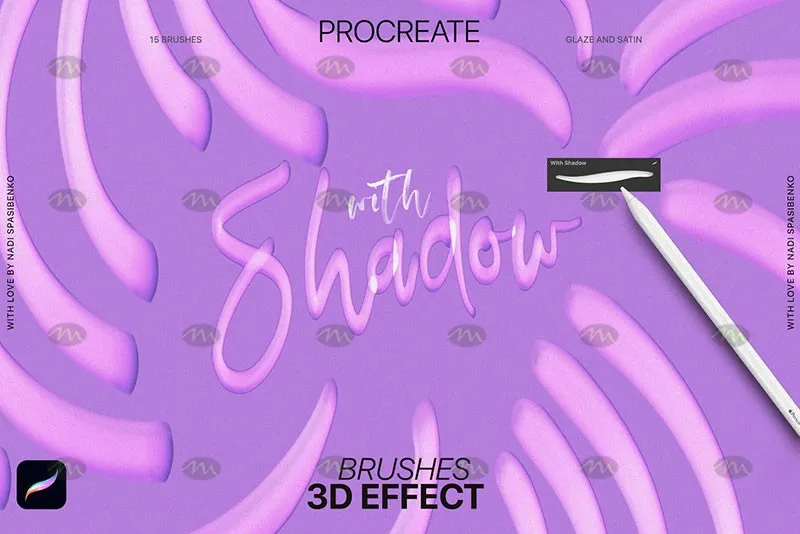 15个3D效果｜Procreate笔刷详情图 14