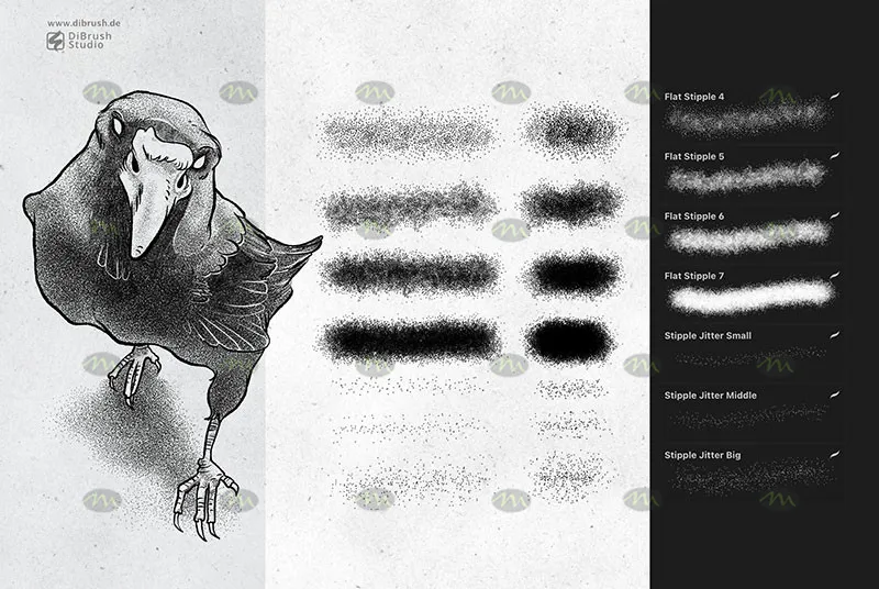 22个画点绘点画风｜Procreate笔刷详情图 8
