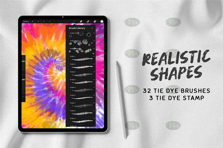 35个螺旋放射多重形状图案｜Procreate笔刷详情图 7
