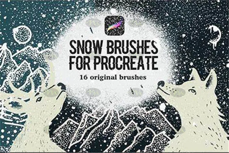 16个雪花粒子噪点｜Procreate笔刷详情图 9