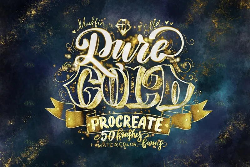 50个金箔｜Procreate笔刷详情图 15
