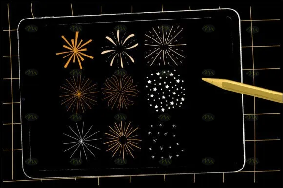 15个新年手写字设计｜Procreate笔刷详情图 6