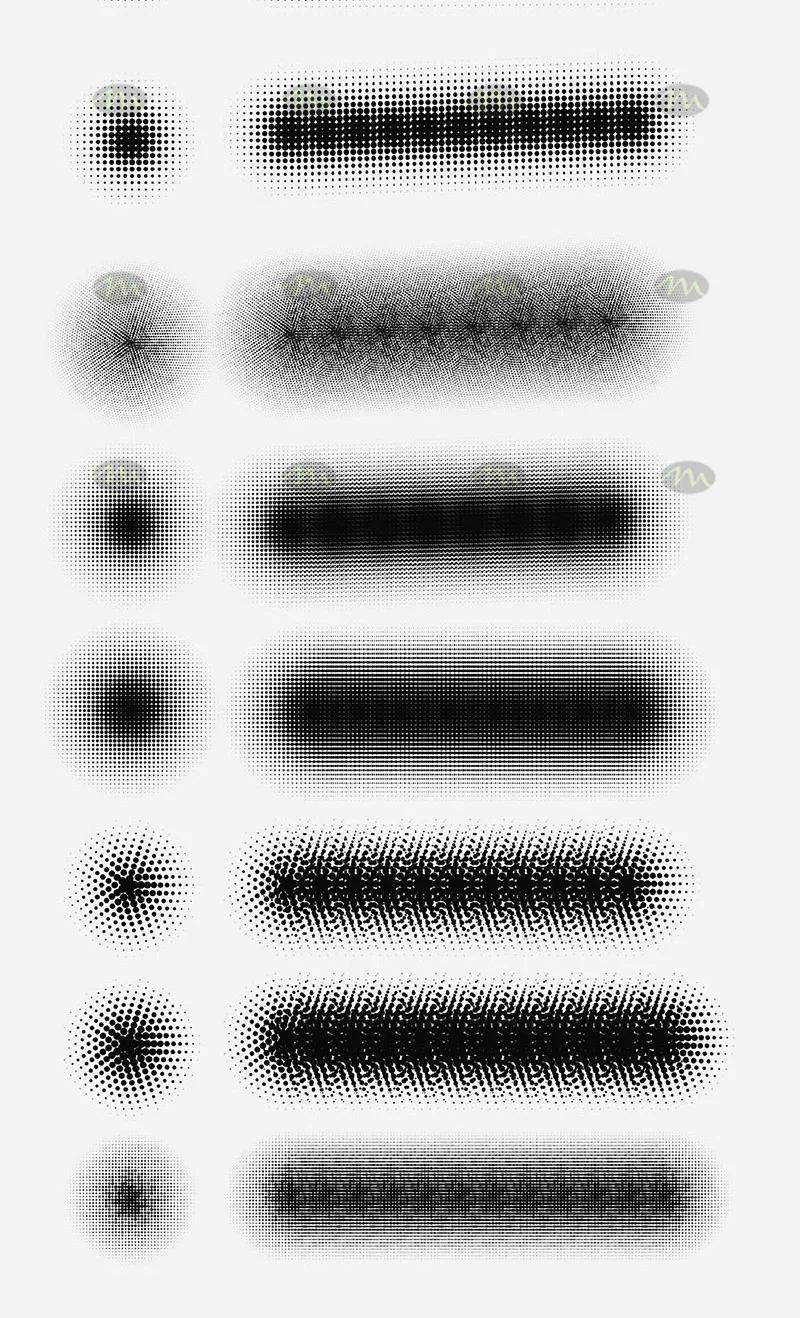 14个复古半色调波点｜Procreate笔刷详情图 13