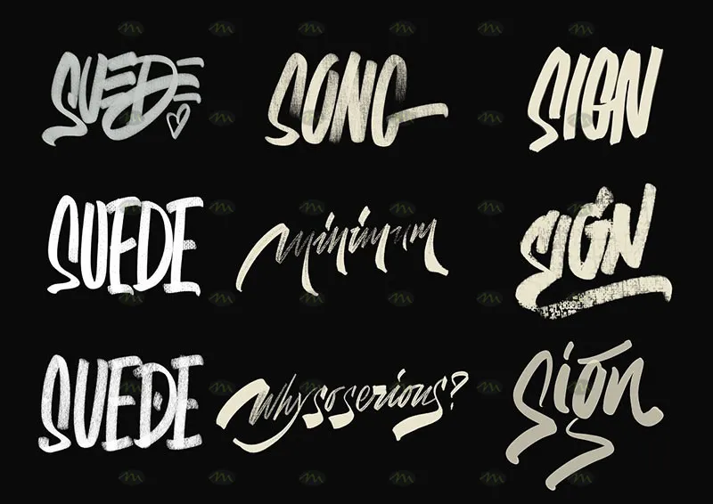 32个复古字标设计｜Procreate笔刷详情图 9