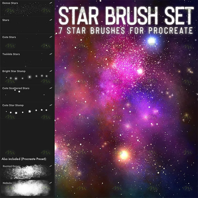 9个星系｜Procreate笔刷详情图 8