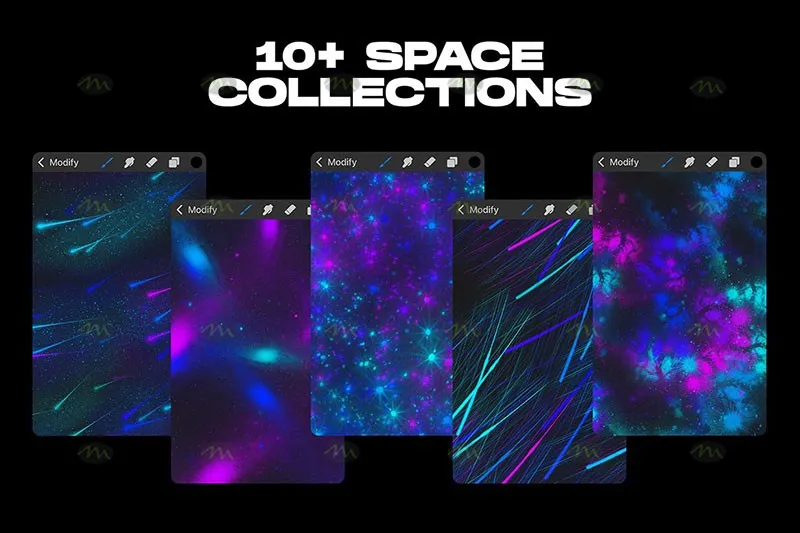 10个宇宙星系光效｜Procreate笔刷详情图 7