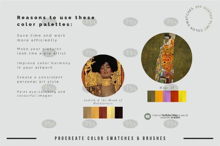 Gutav Klimt’克里姆特大师油画｜Procreate笔刷详情图 7
