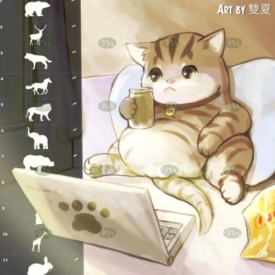 15个动物剪影｜Procreate笔刷详情图 8