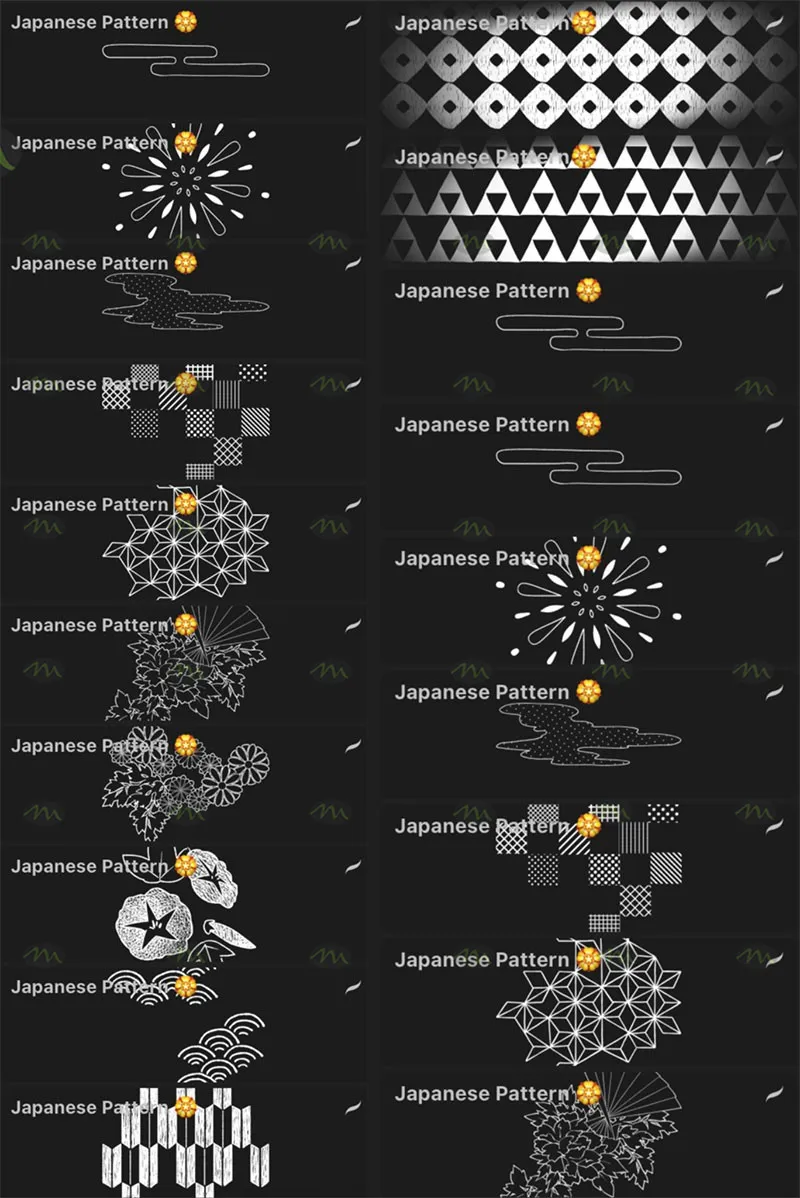 13个日本传统图案｜Procreate笔刷详情图 9