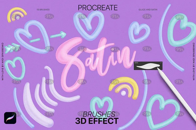 15个3D效果｜Procreate笔刷详情图 15