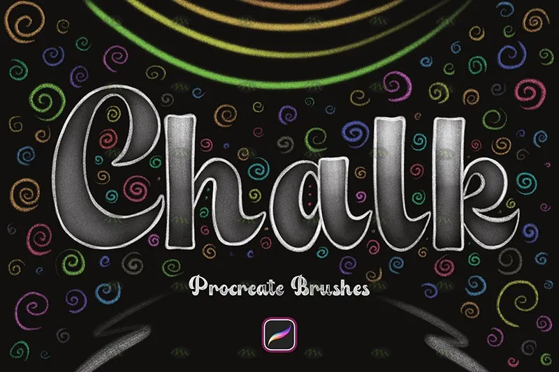 20个黑板粉笔字｜Procreate笔刷详情图 12