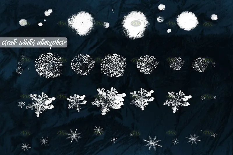 50个冰雪画笔｜Procreate笔刷详情图 7
