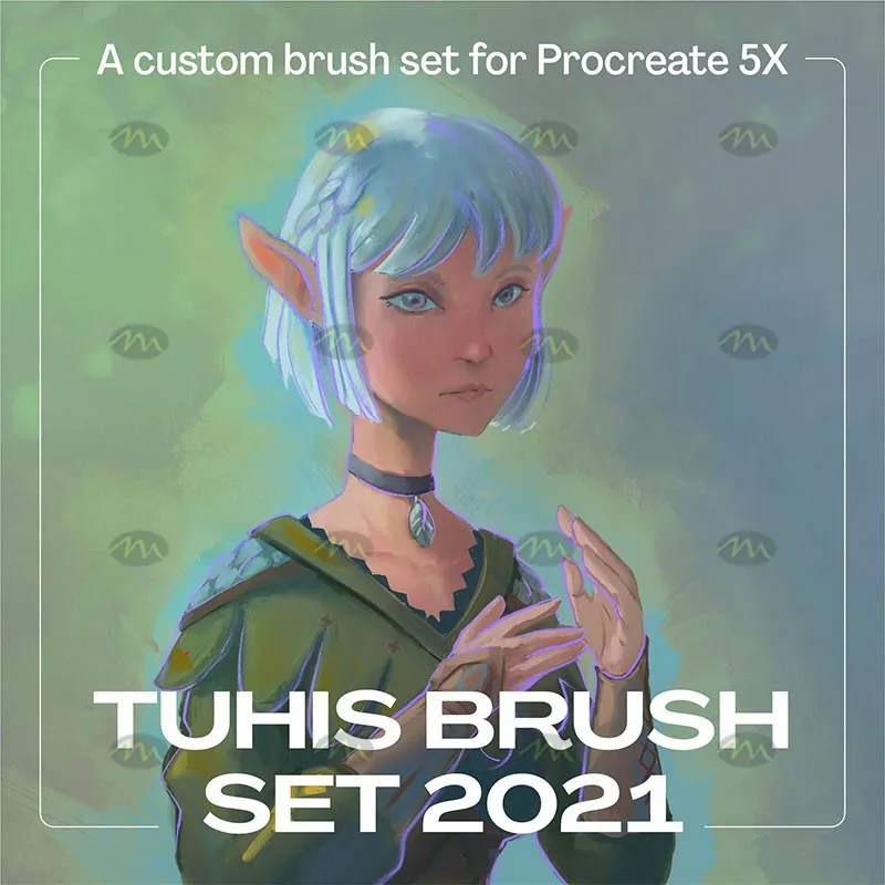 18个油墨手绘｜Procreate笔刷详情图 12