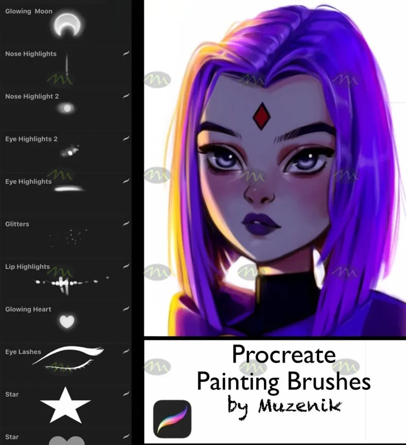 22个板绘画笔｜Procreate笔刷详情图 6