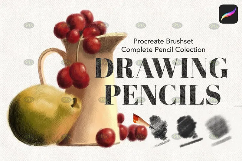 34个素描铅笔｜Procreate笔刷详情图 14