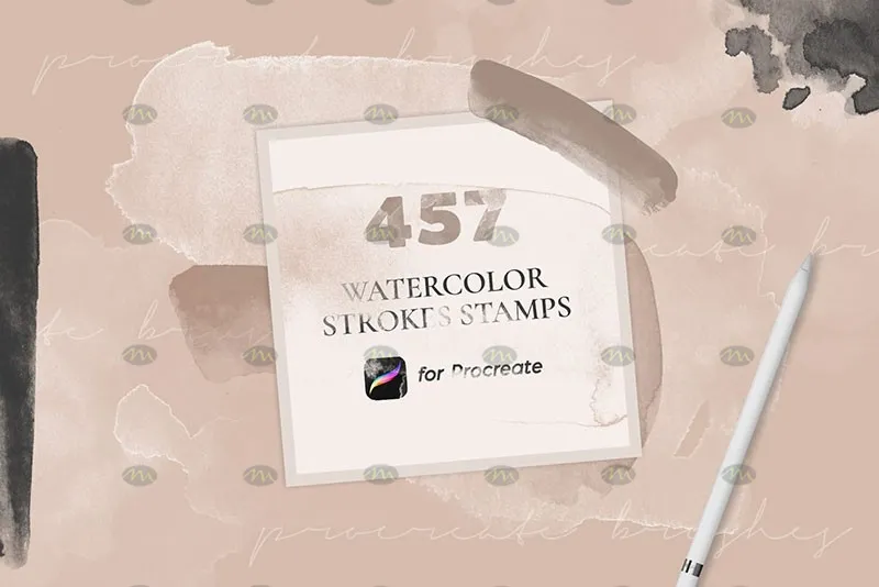457个水彩印章｜Procreate笔刷详情图 23