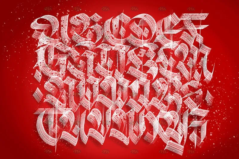18个哥特式手写字｜Procreate笔刷详情图 13