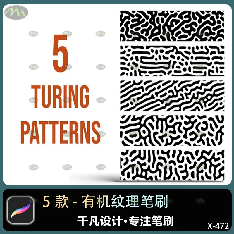 5个有机纹理｜Procreate笔刷