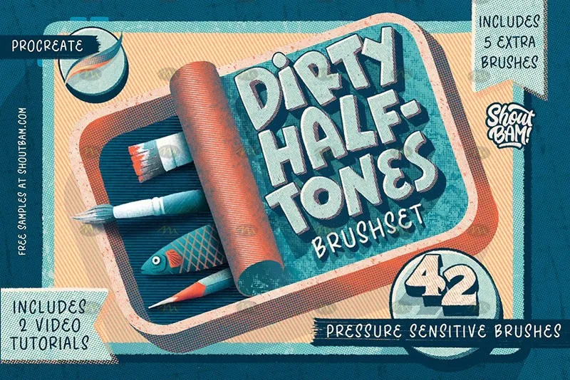 42个半色调纹理｜Procreate笔刷详情图 18