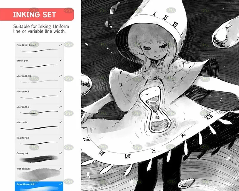 39个动漫绘图常用｜Procreate笔刷详情图 6