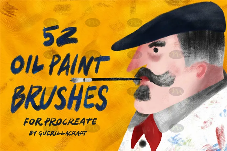 52款油画oil画笔预设包｜Procreate笔刷详情图 9