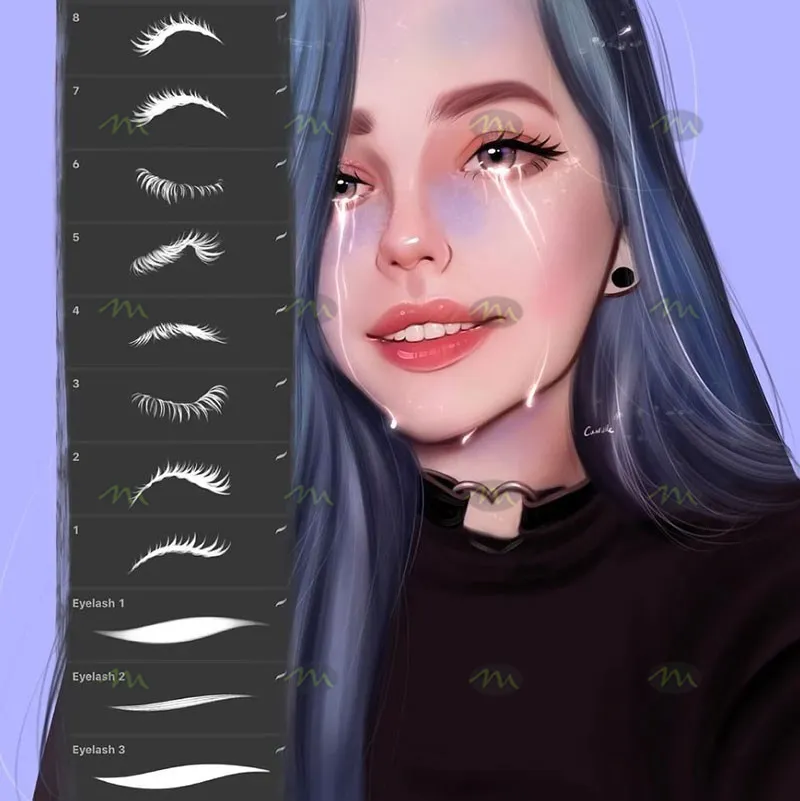 12个睫毛｜Procreate笔刷详情图 8
