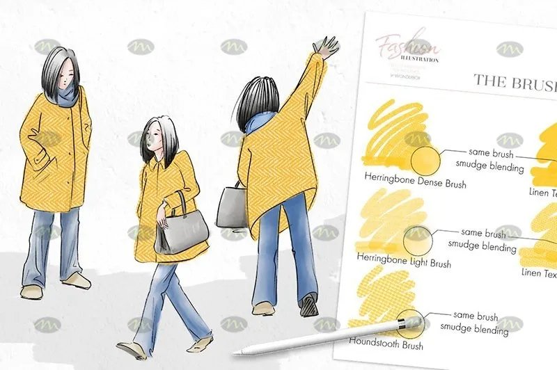 43个时装设计定制｜Procreate笔刷详情图 18