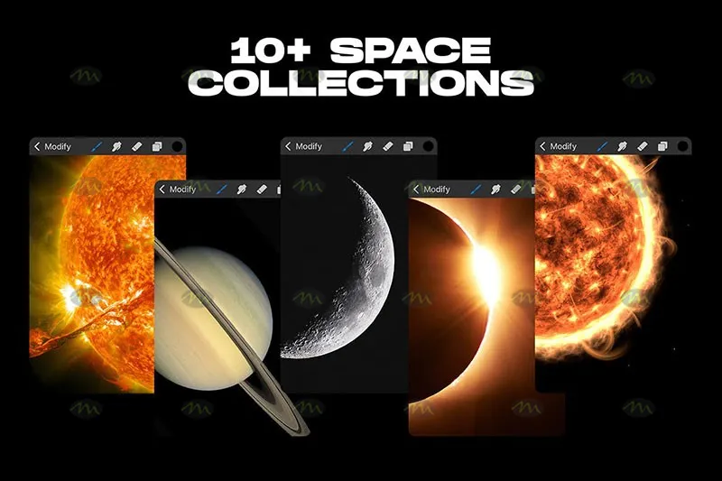 10个太阳系行星图像｜Procreate笔刷详情图 7