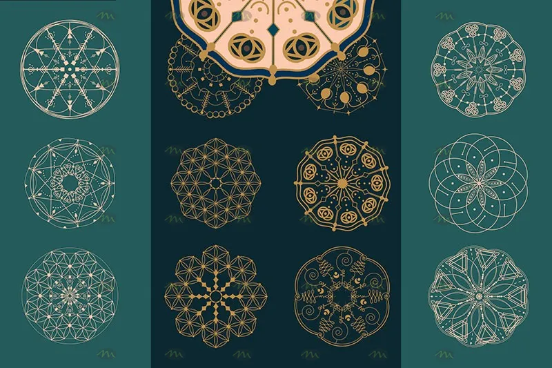 12个曼陀罗图形｜Procreate笔刷详情图 6