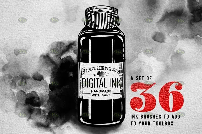 36个中国风水墨|Procreate笔刷详情图 9