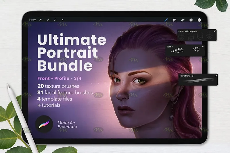 101个人像｜Procreate笔刷详情图 13