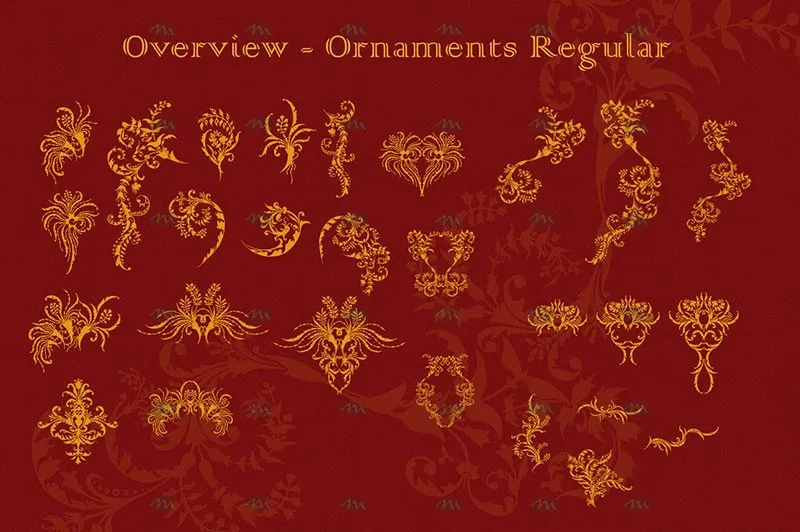 100个欧式复古花纹｜Procreate笔刷详情图 7