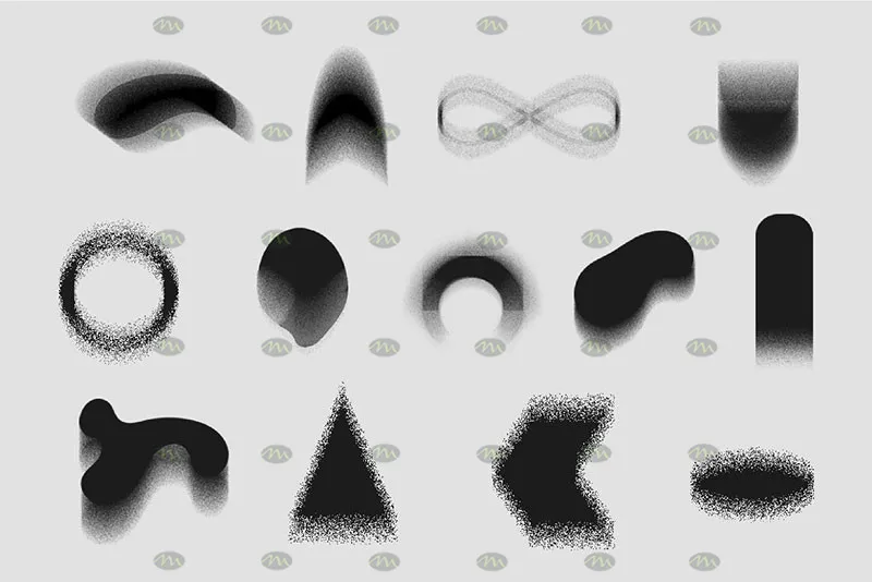 25个抽象阴影颗粒图案｜Procreate笔刷详情图 7