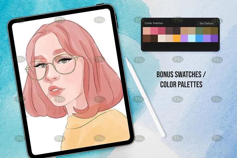 20个自然水彩｜Procreate笔刷详情图 8