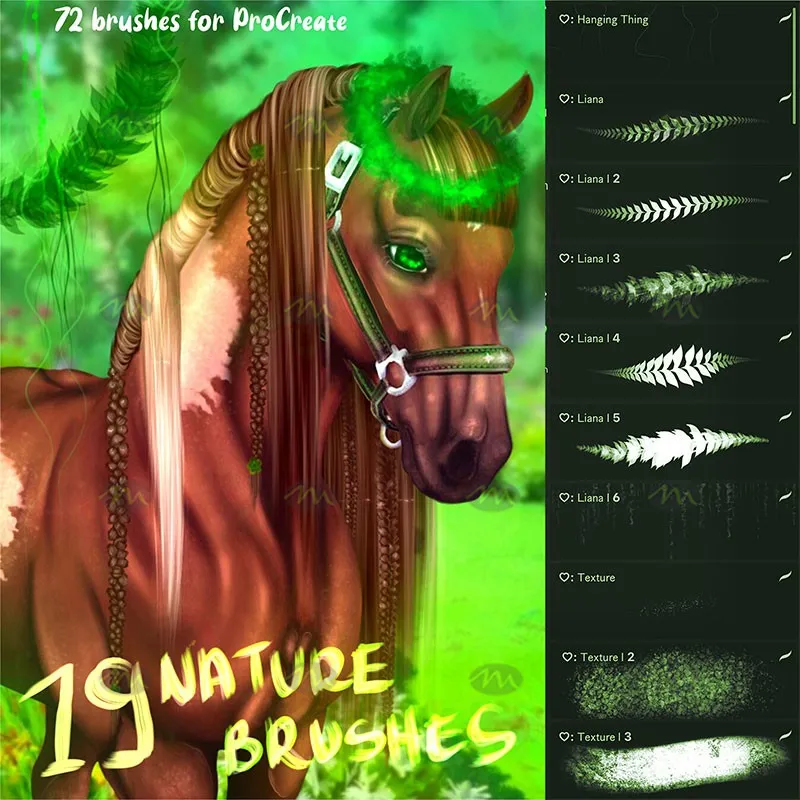 72个自然植物｜Procreate笔刷详情图 8
