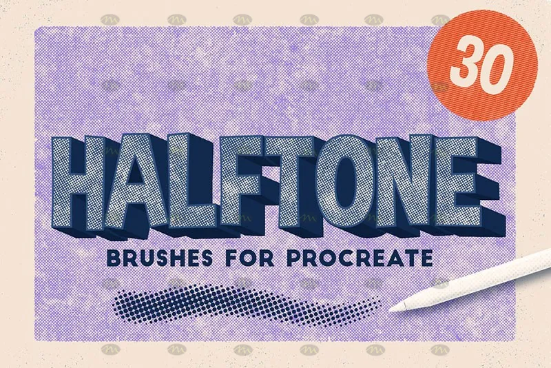 30个半色调纹理｜Procreate笔刷详情图 13