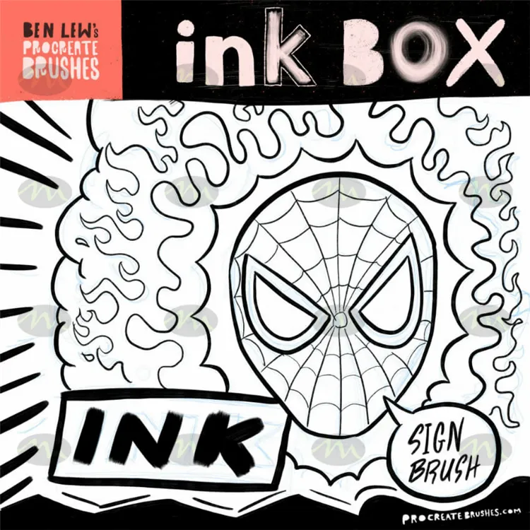 手绘涂鸦草图墨水炭笔铅笔｜Procreate笔刷详情图 7