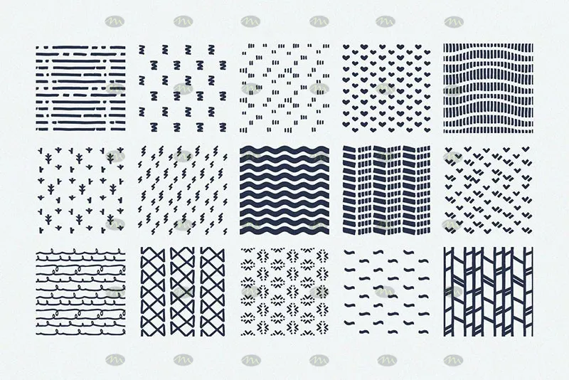 45个黑白时尚图案｜Procreate笔刷详情图 7